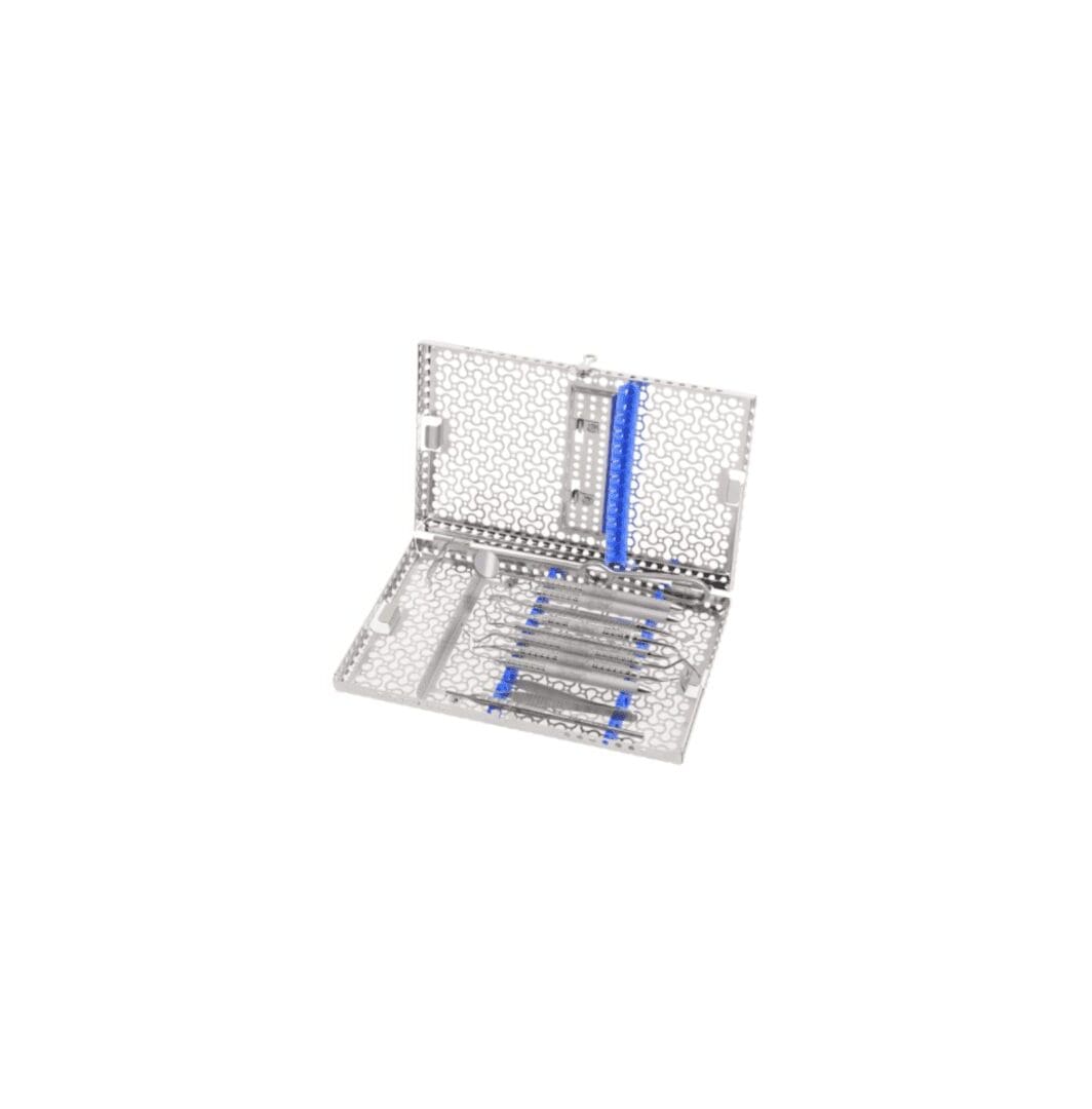 IMS Infinity DIN Container Cassette, 12 instruments, bleu océan
